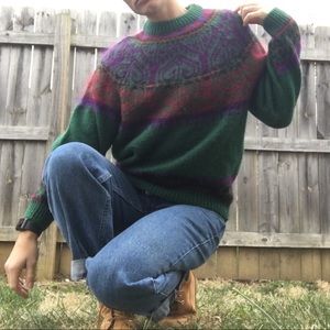 mohair crew neck sweater
